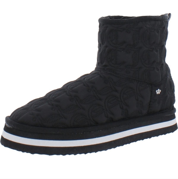 Juicy Couture Olivia Vold Weather Pull On Ankle Boots Black - Picture 7 of 7